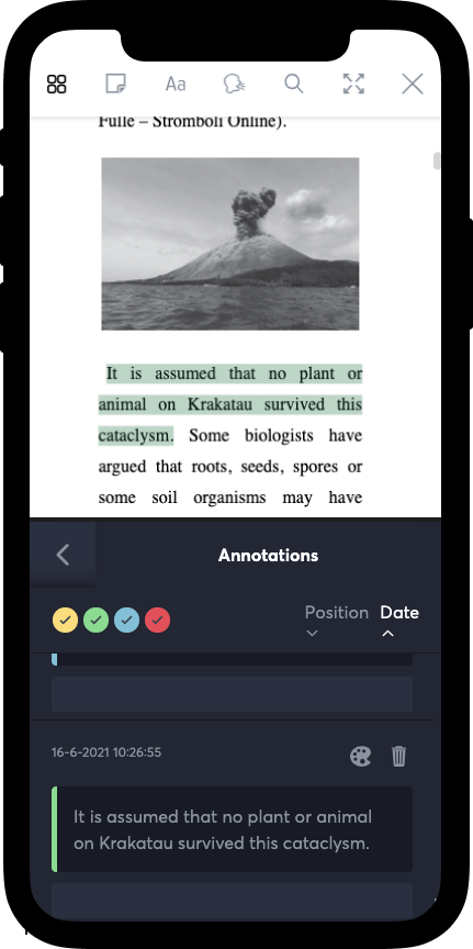 BUKU's in-app annotations function